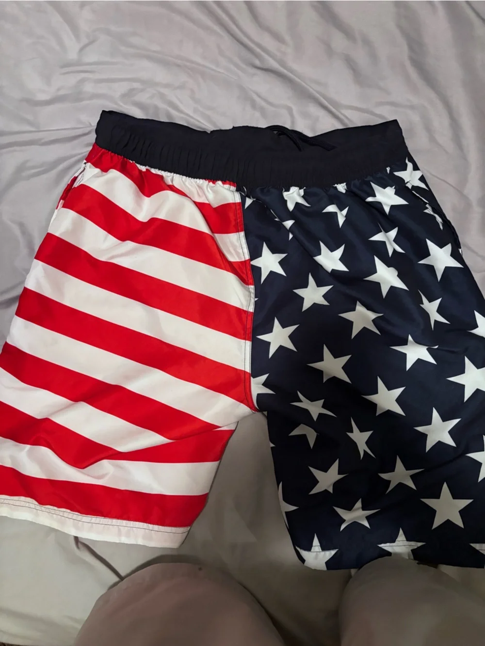 Usa Flag Red White and Blue Polo swim trunks